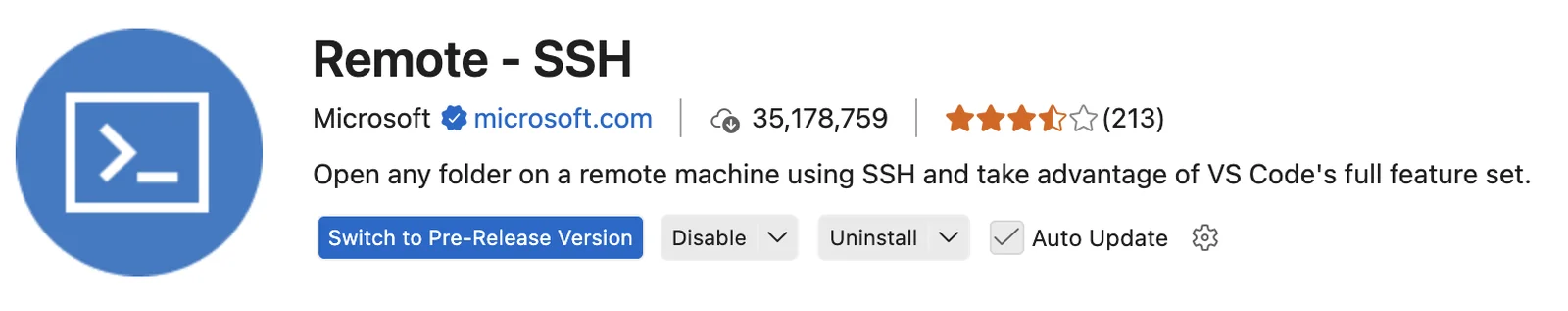 Extensions Remote-SSH